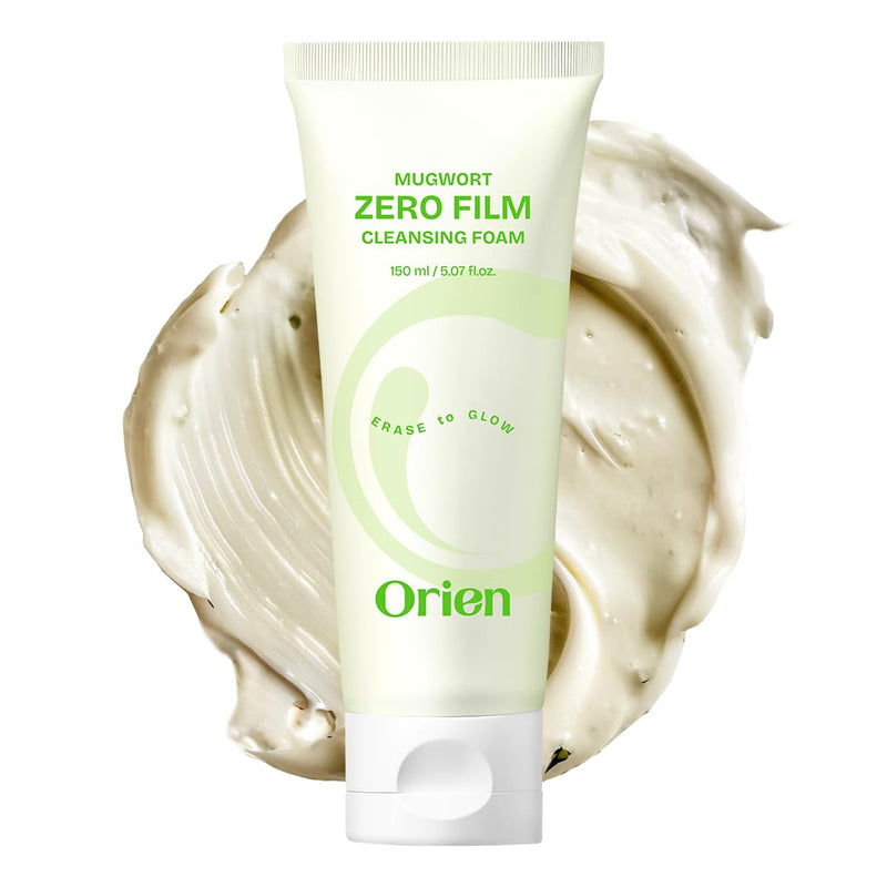 Mugwort Zero Film Cleansing Foam 5.07 Fl.Oz, 150Ml ㅣDaily Makeup Blackhead Removal No Pore Clogging Korean Skincare Double Cleansing
